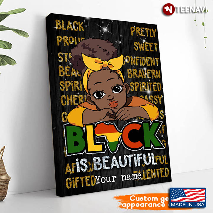 Personalized Black Girl Poster, Black Is Beautiful