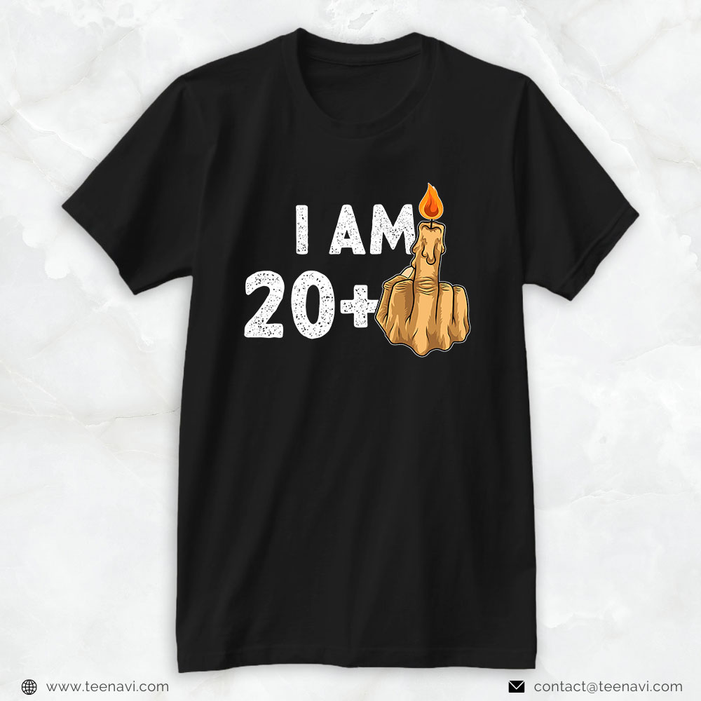 Funny 21st Birthday Shirt, 20+1 Middle Finger 21st Birthday Provocative