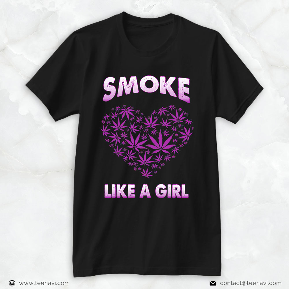 Marijuana Shirt, Breast Cancer Awareness Weed Cannabis 420 Pink Fun Marijuana