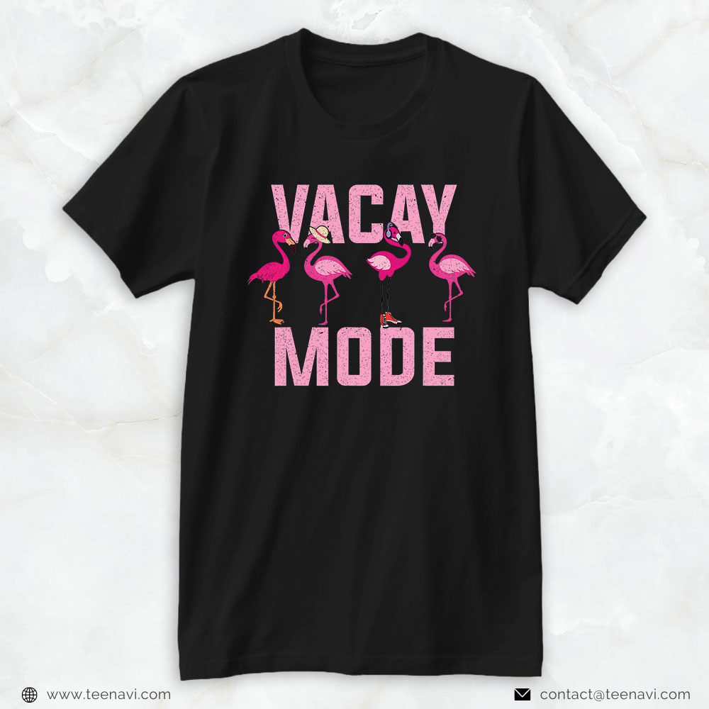 Pink Flamingo Shirt, Flamingo Family Vacation 2022 Vintage Cute Summer Vacay Mode