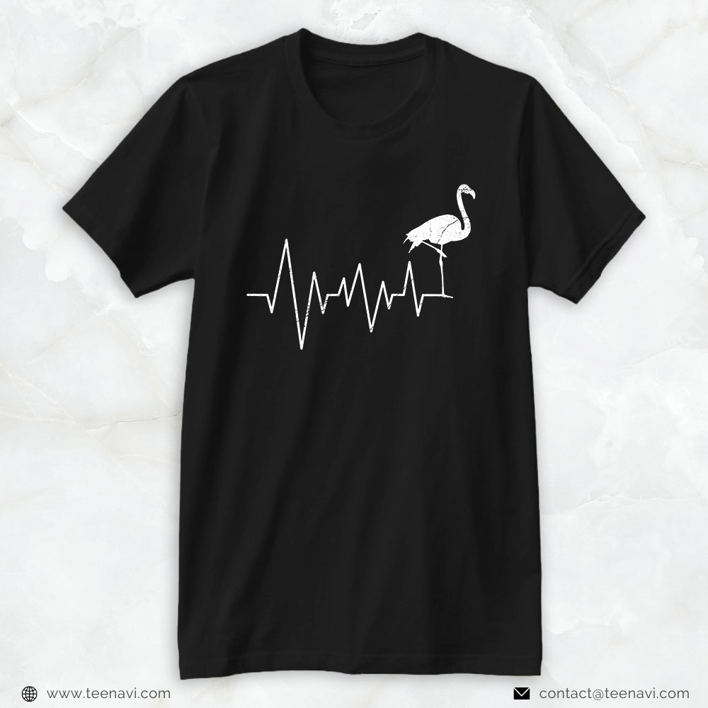 Flamingo Shirt, Flamingo Heartbeat Bird
