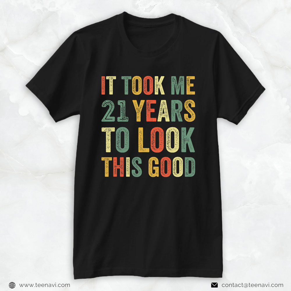 Funny 21st Birthday Shirt, Funny 21 Year Old Birthday Twenty First Bday Party Fun 21st