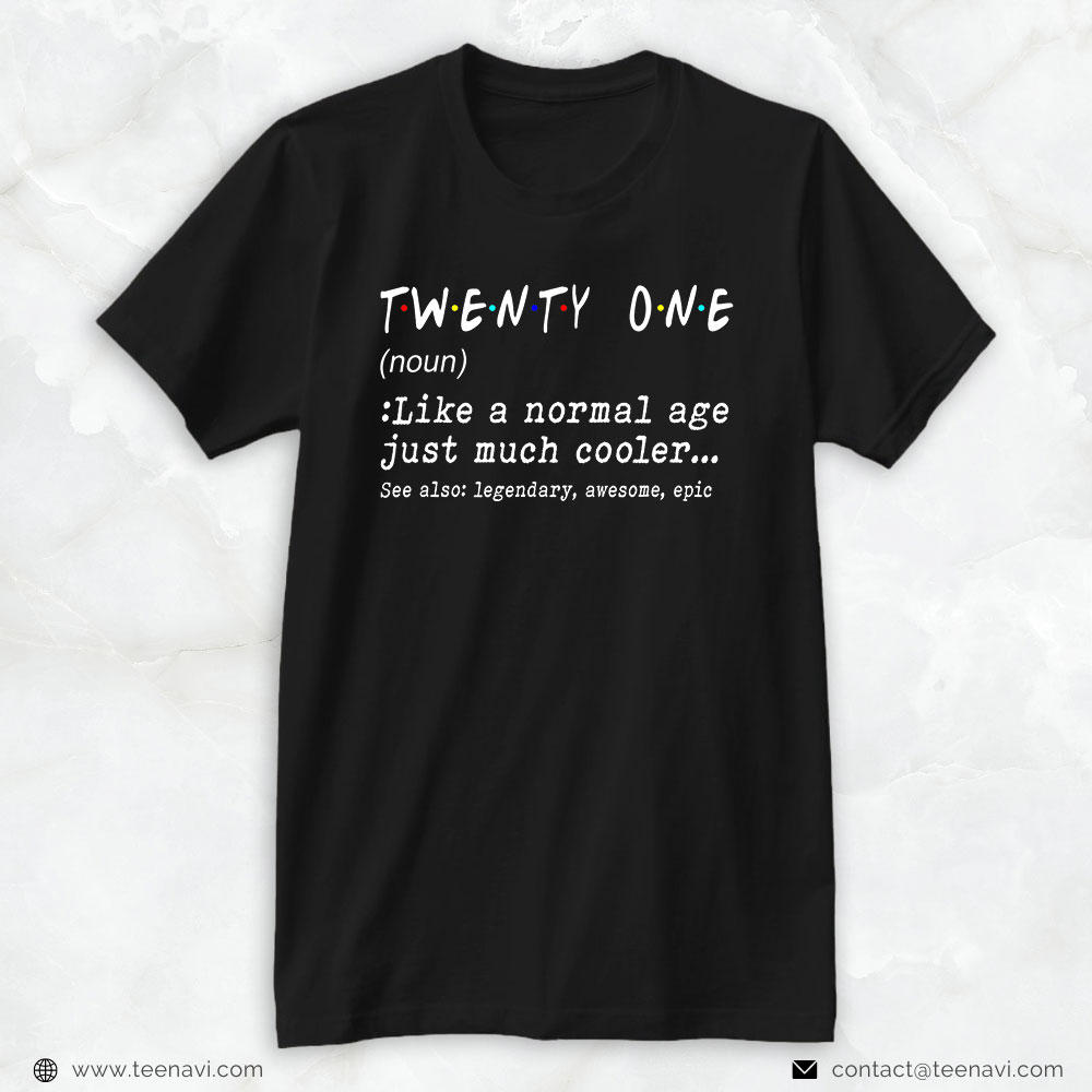 21st Birthday Shirt, Funny 21st Birthday Definition 21 Years Old Birthday Novelty