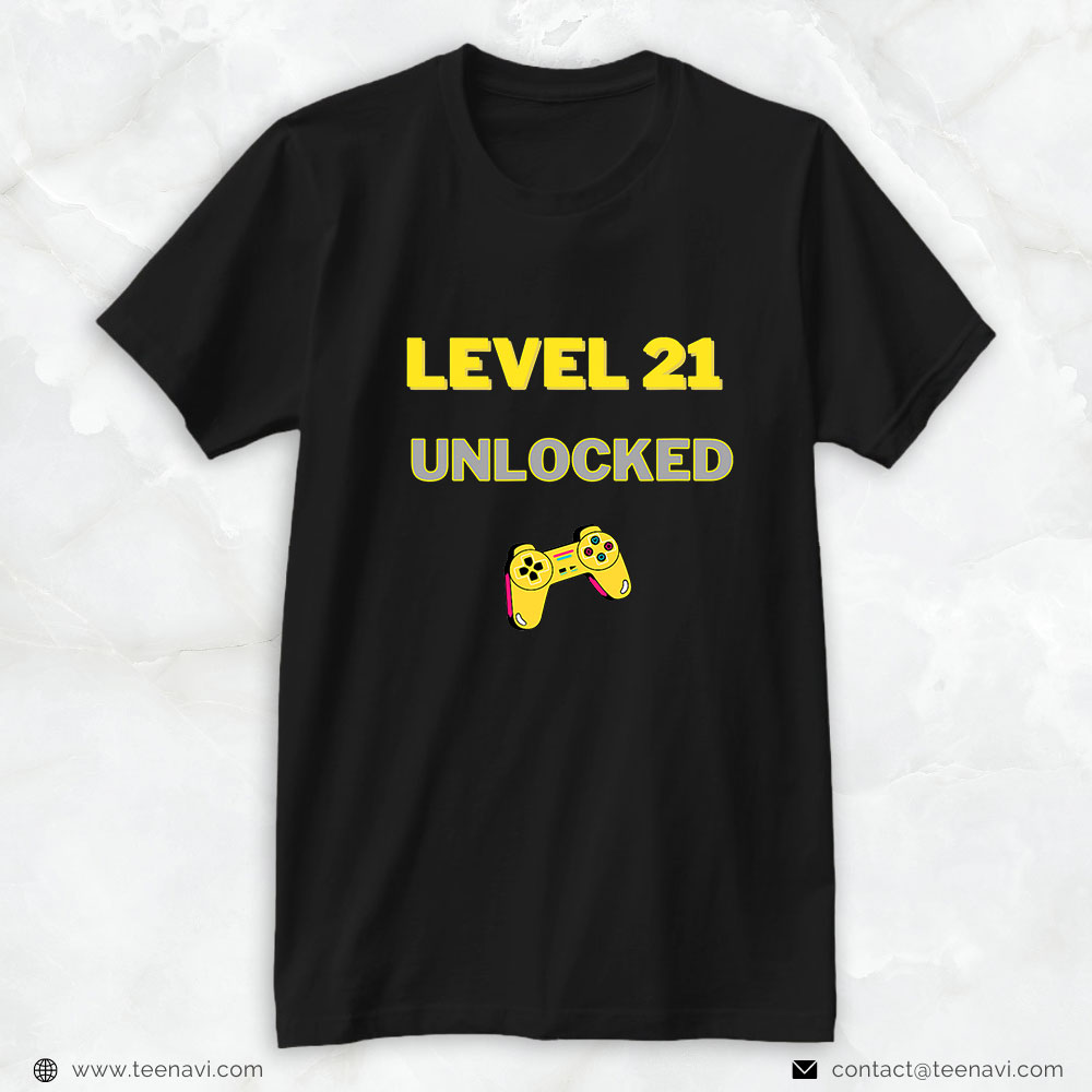 21st Birthday Shirt, Gamers 21st Birthday