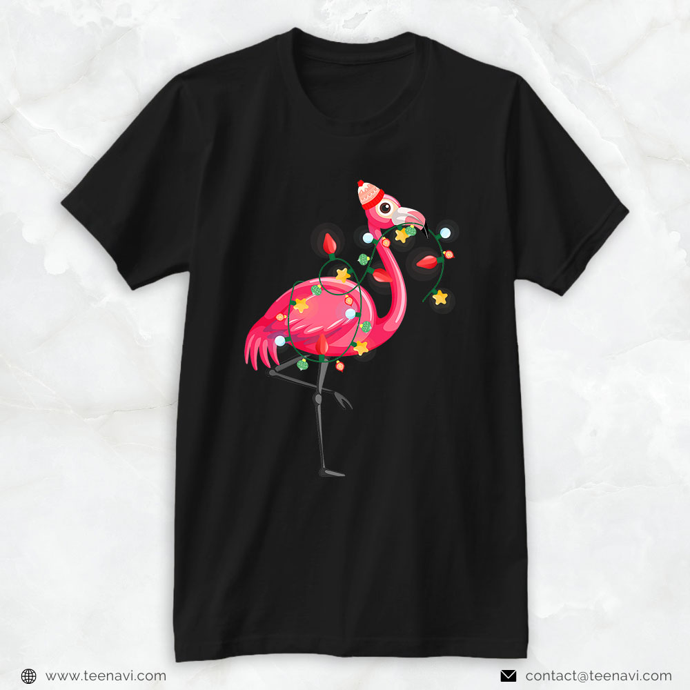 Flamingo Shirt, Hawaiian Summer Tropical Flamingo Funny Christmas In July