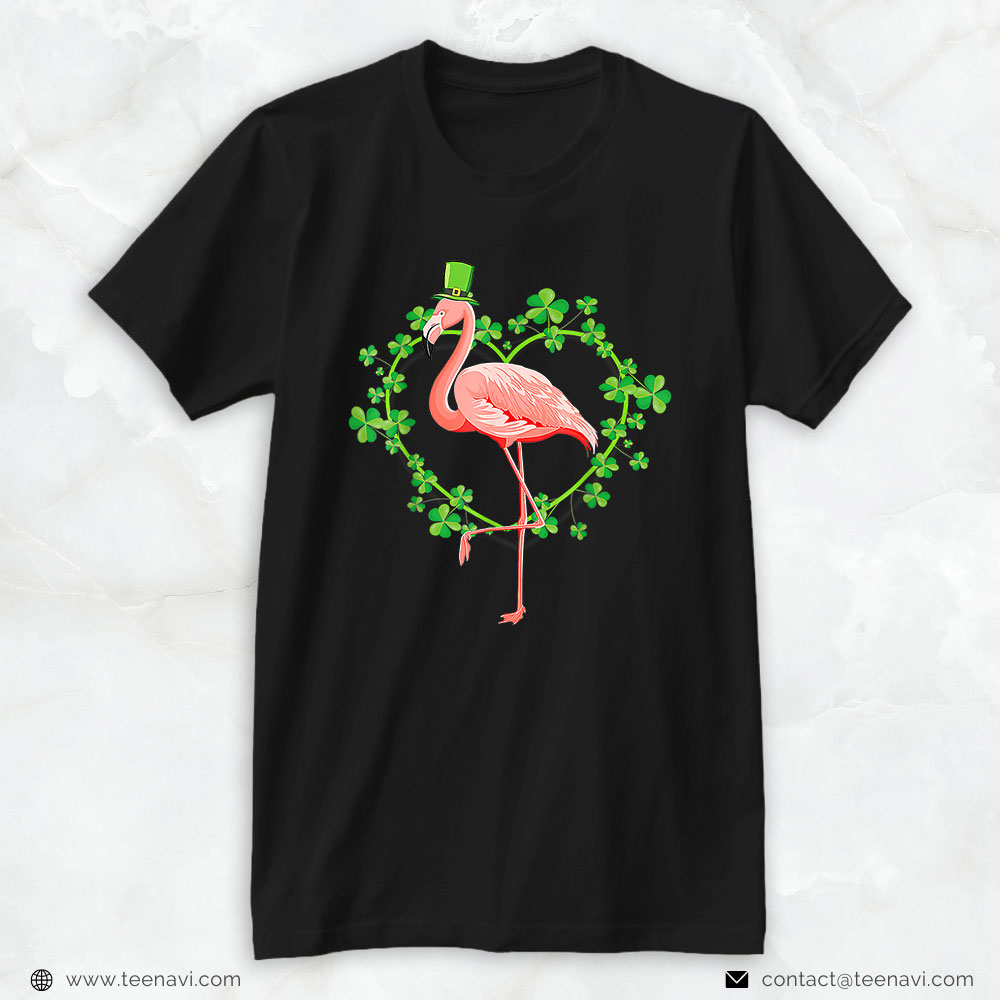 Pink Flamingo Shirt, Irish Flamingo Green Saint Patrick Day 2022 Lucky St Pattys