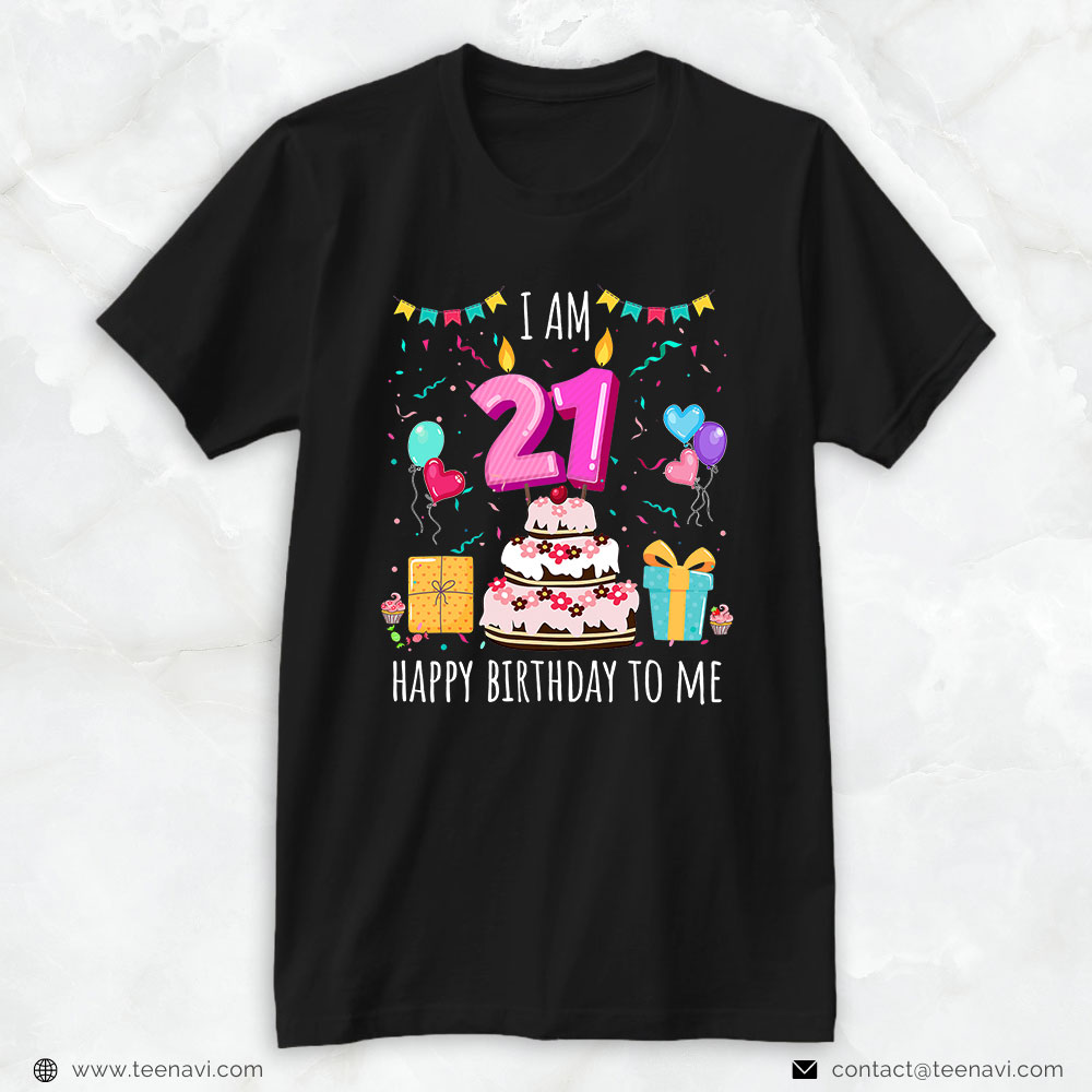 21st Birthday Shirt, It's My 21st Birthday Cake Candle 21 Year Old Girls Women