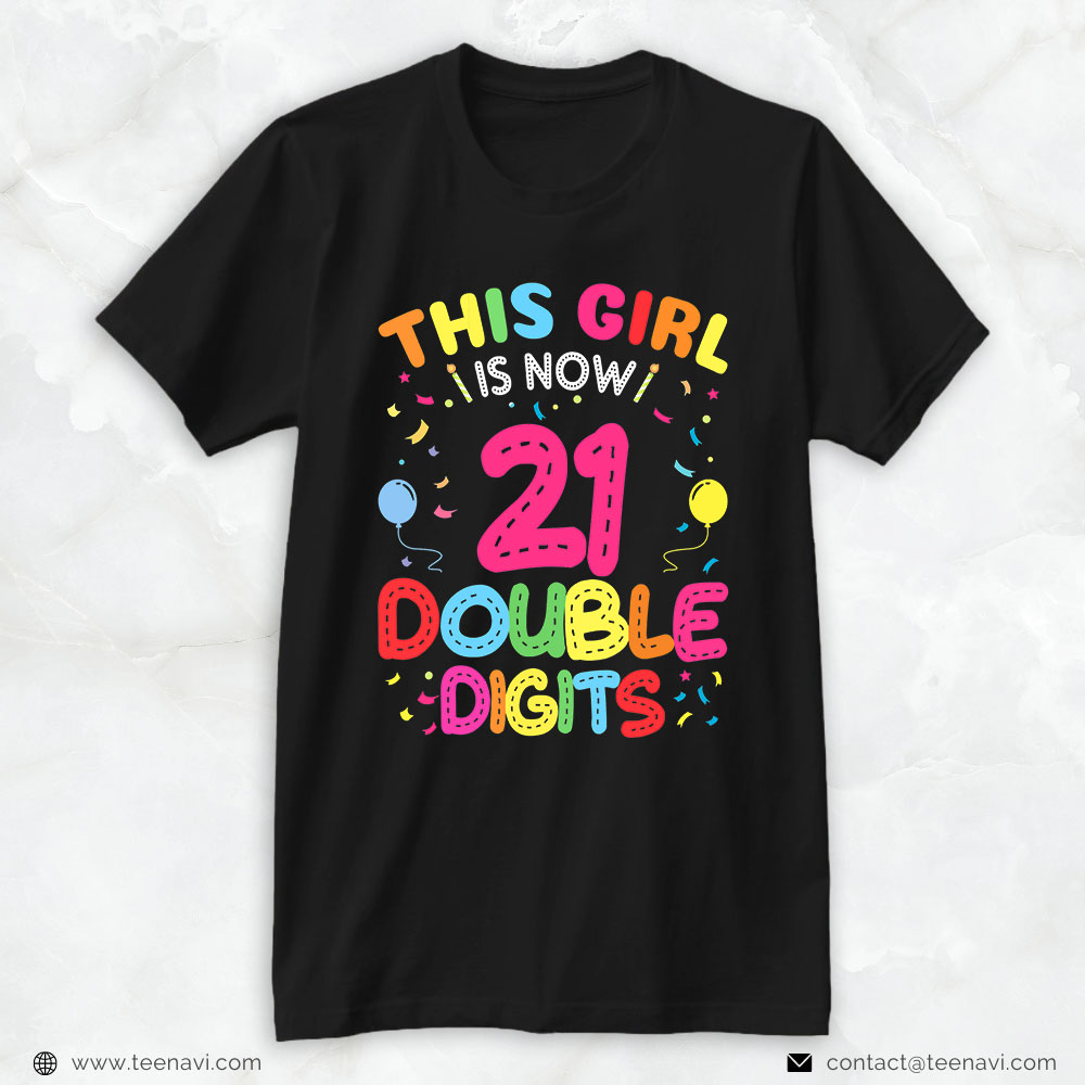 21st Birthday Shirt, It's My 21st Birthday Funny This Girl Is Now 21 Years Old