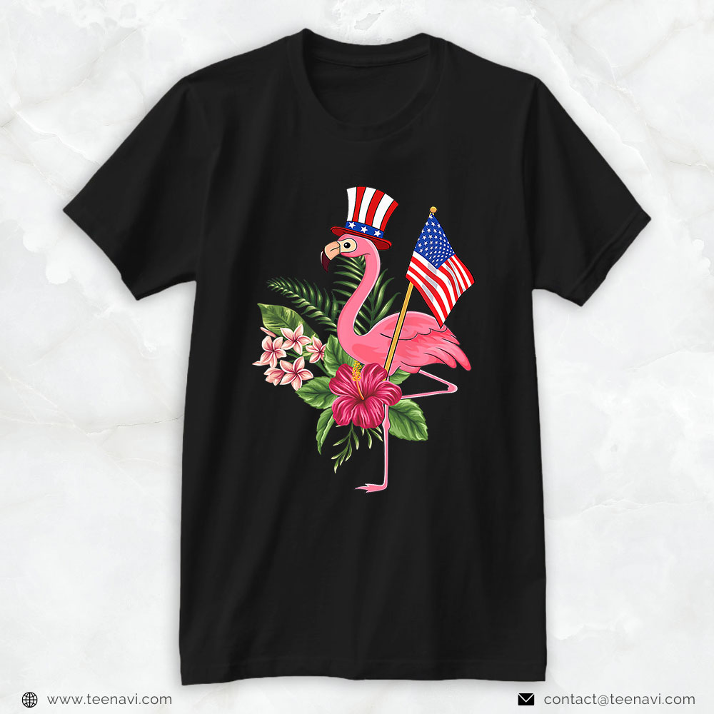 Flamingo Shirt, Lamerica Patriotic 4th Of July Flamingo American
