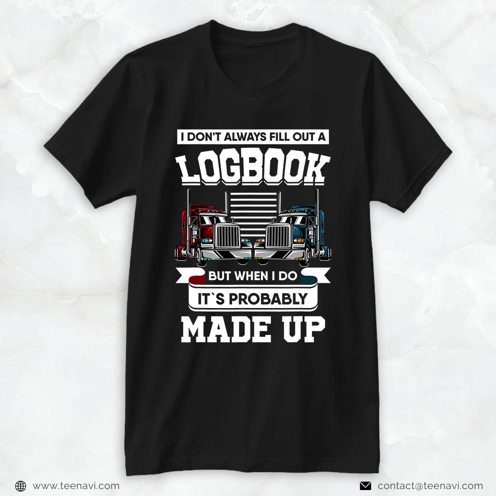 Funny Trucker Shirt, Logbook Trucker Truck Driver