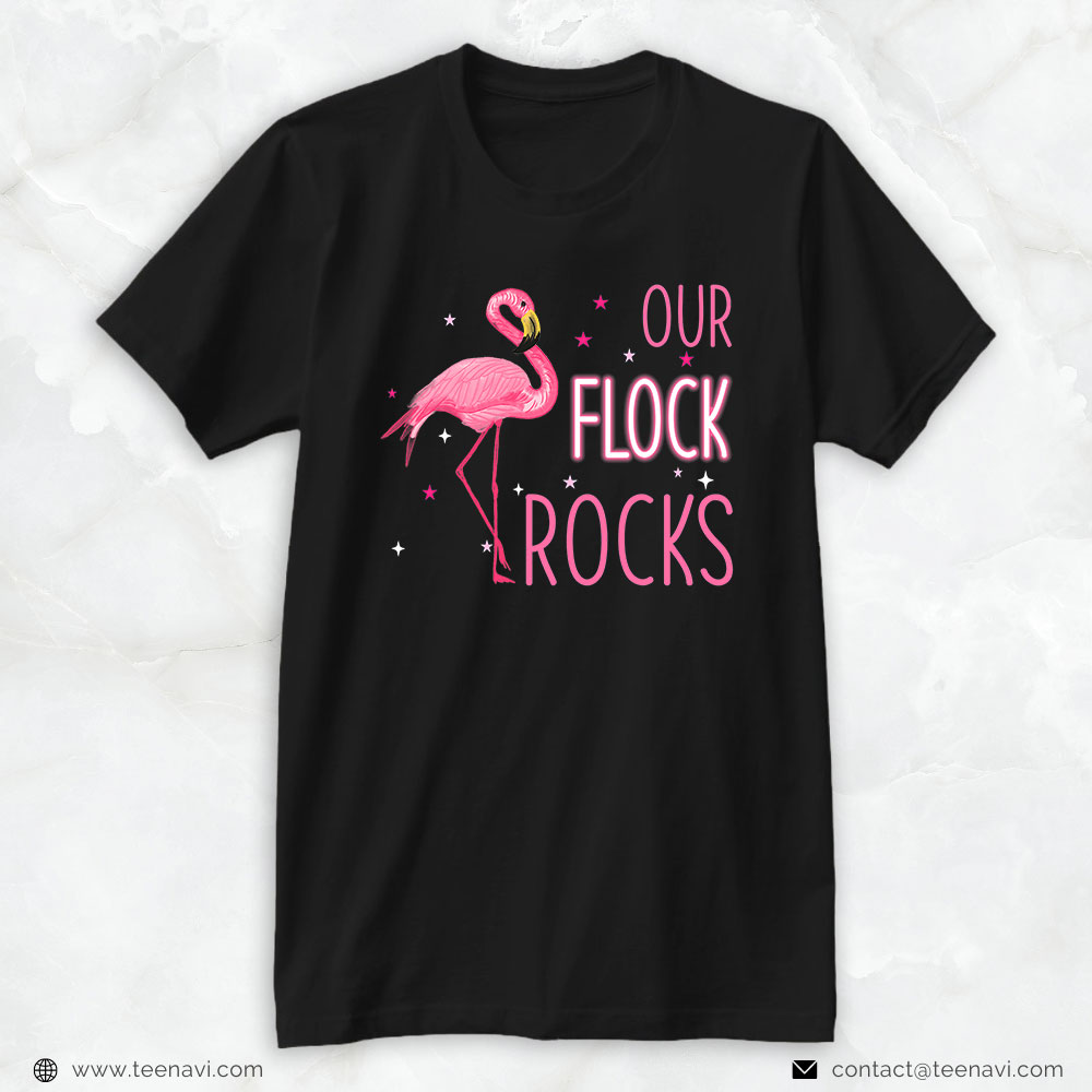 Flamingo Shirt, Our Flock Rocks Flamingo Mother's Day Gift