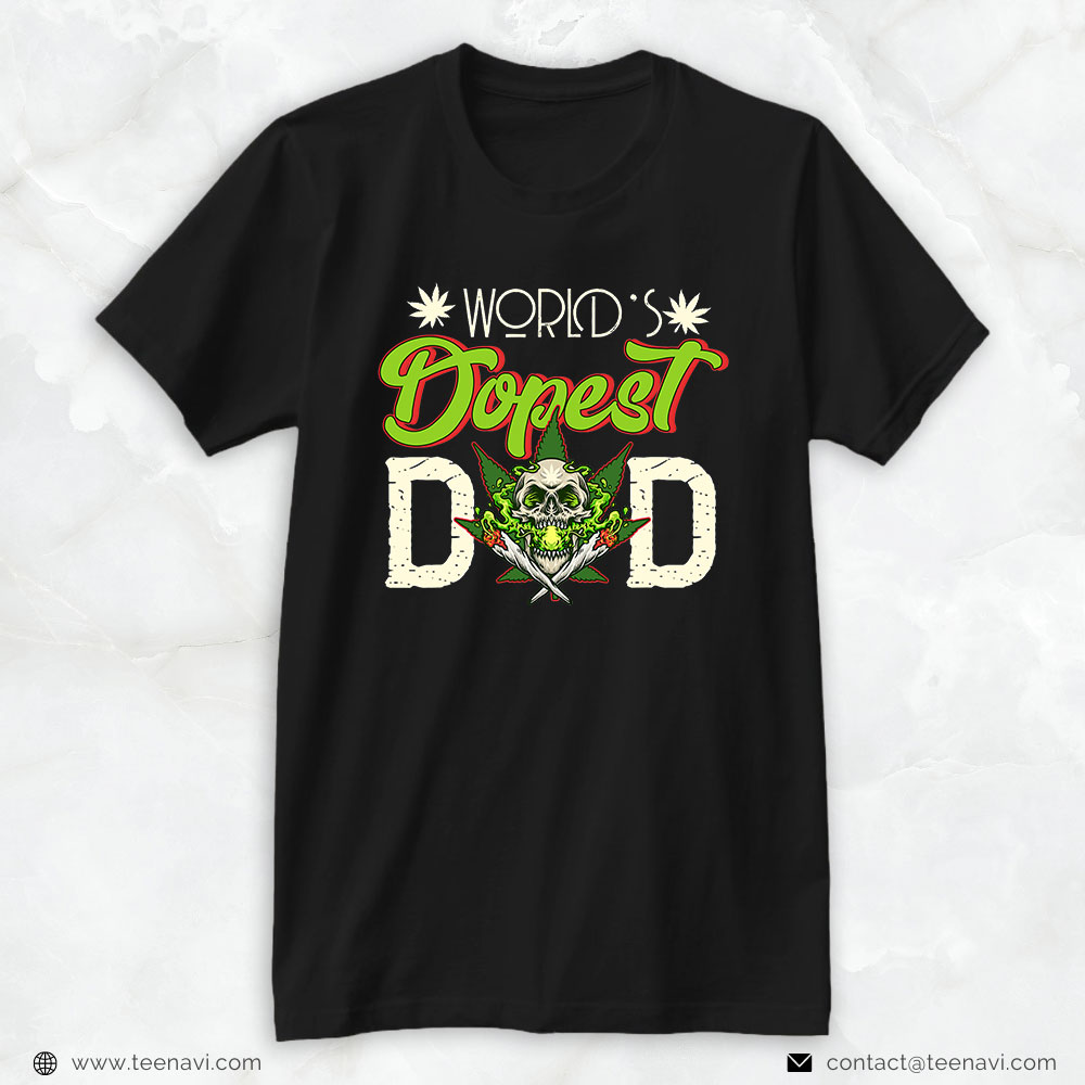 Weed Shirt, Rd World’s Dopest Dad Cannabis 420 Weed Father’s Day Gift