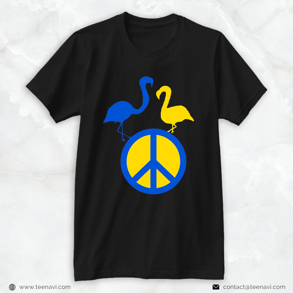 Flamingo Shirt, Stand With Ukraine Support Ukraine Peace In Ukraine Flamingo