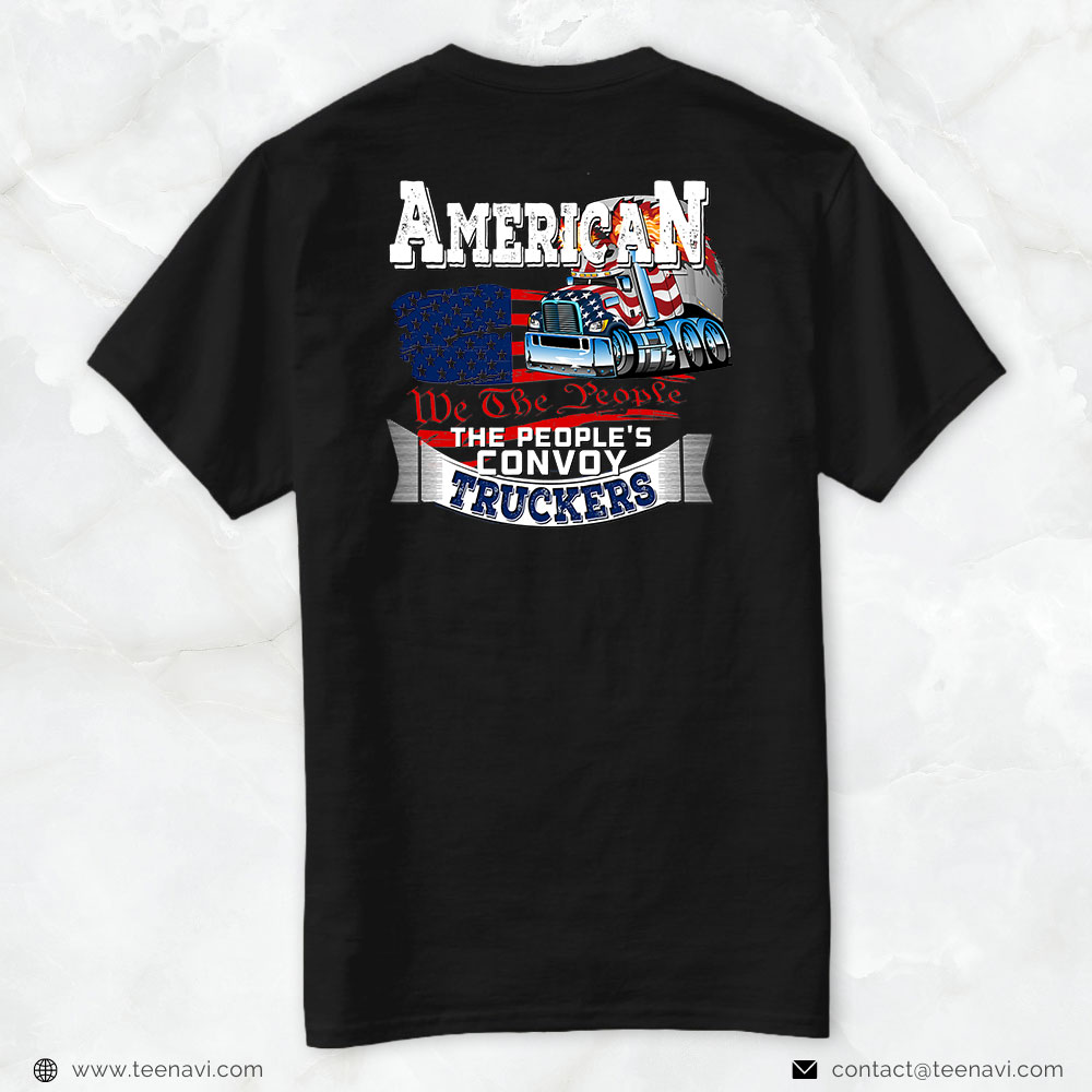 Funny Trucker Shirt, The People's Convoy 2022 Usa Truck Driver Freedom Protest