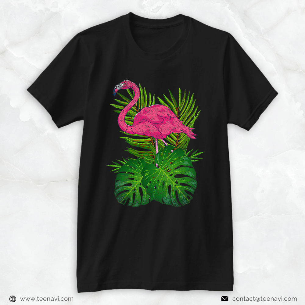 Pink Flamingo Shirt, Tropical Animal Lover Exotic Bird Lover Pink Flamingo