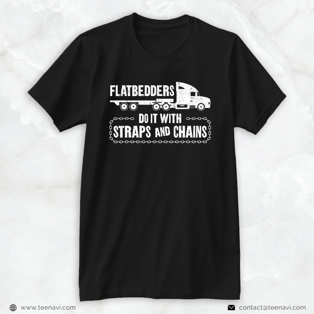Trucker Shirt, Trucker Truck Driver Pun Adult Humor Vintage Flatbedders Do