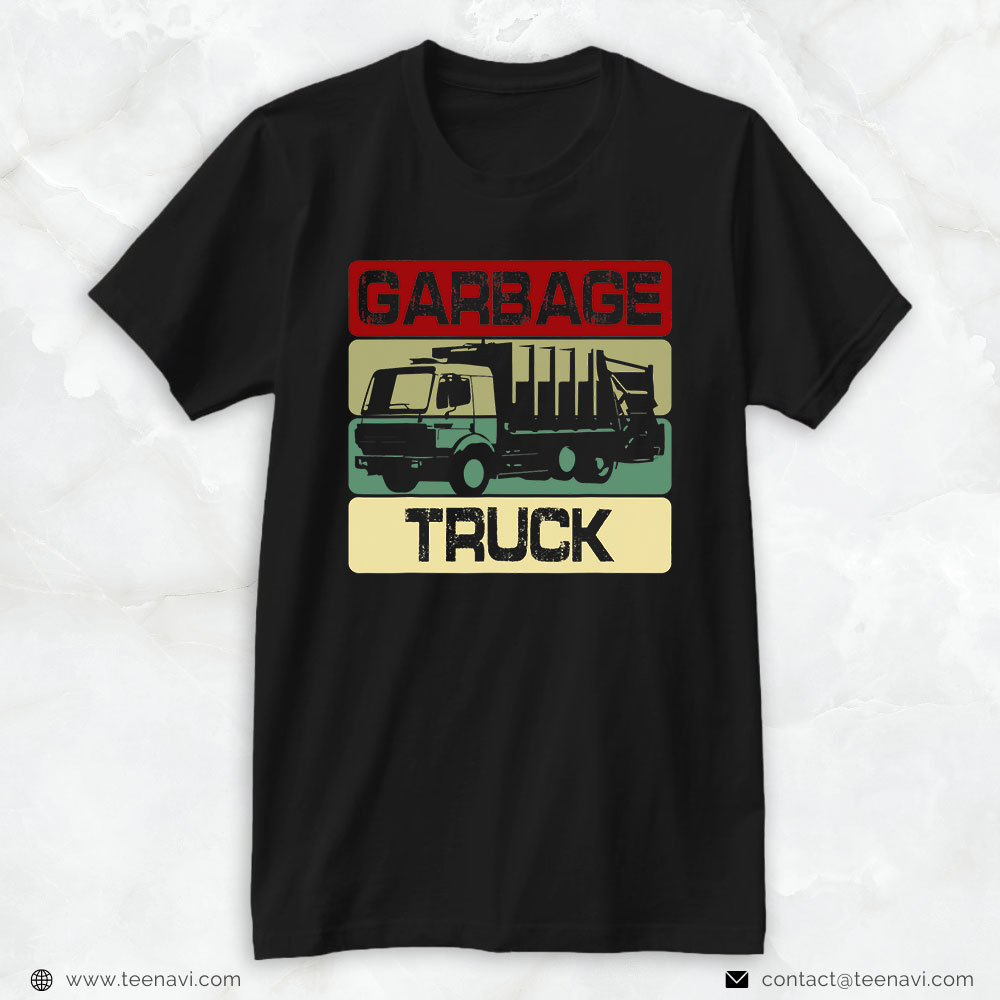 Trucker Shirt, Vintage Garbage Truck Driver Trash Trucker
