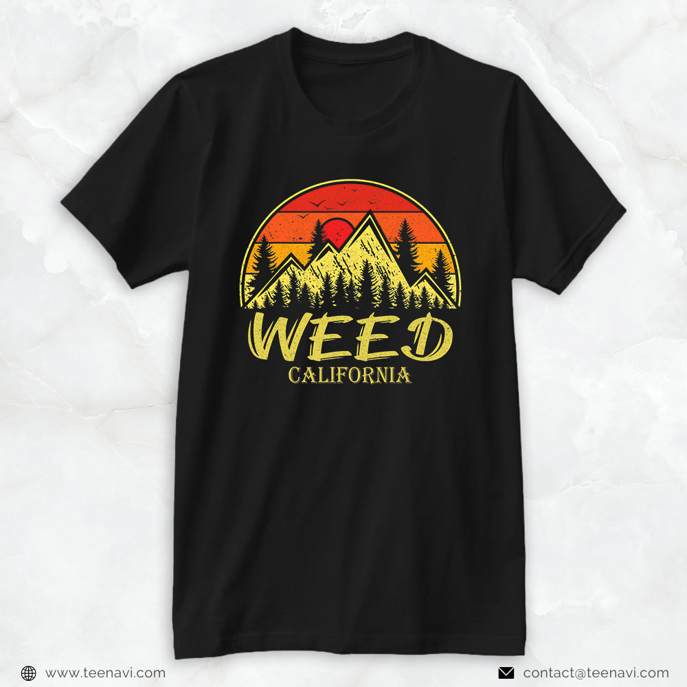 Marijuana Shirt, Vintage Weed California Ca Mountains Hike Hiking Souvenir