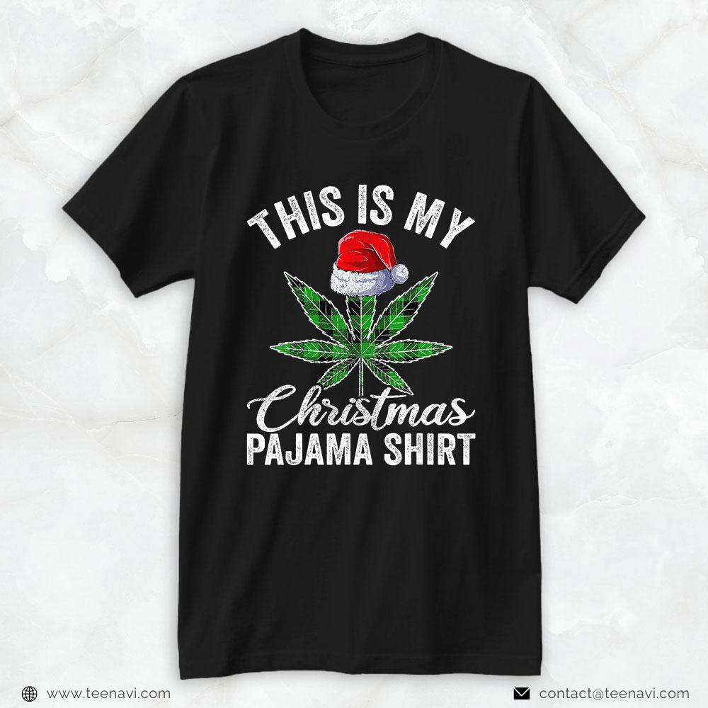 Cannabis Shirt, Weed Christmas Men Apparel Marijuana Pot Leaf Cannabis