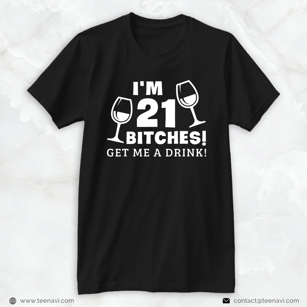 Funny 21st Birthday Shirt, Women Funny 21st Birthday Drinking Party Legal Drinker