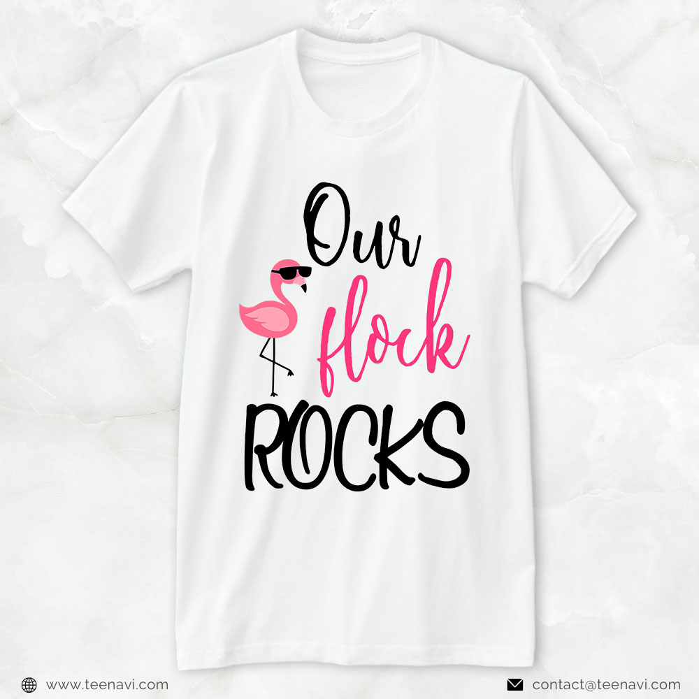 Pink Flamingo Shirt, Our Flock Rocks Flamingo Mother's Day