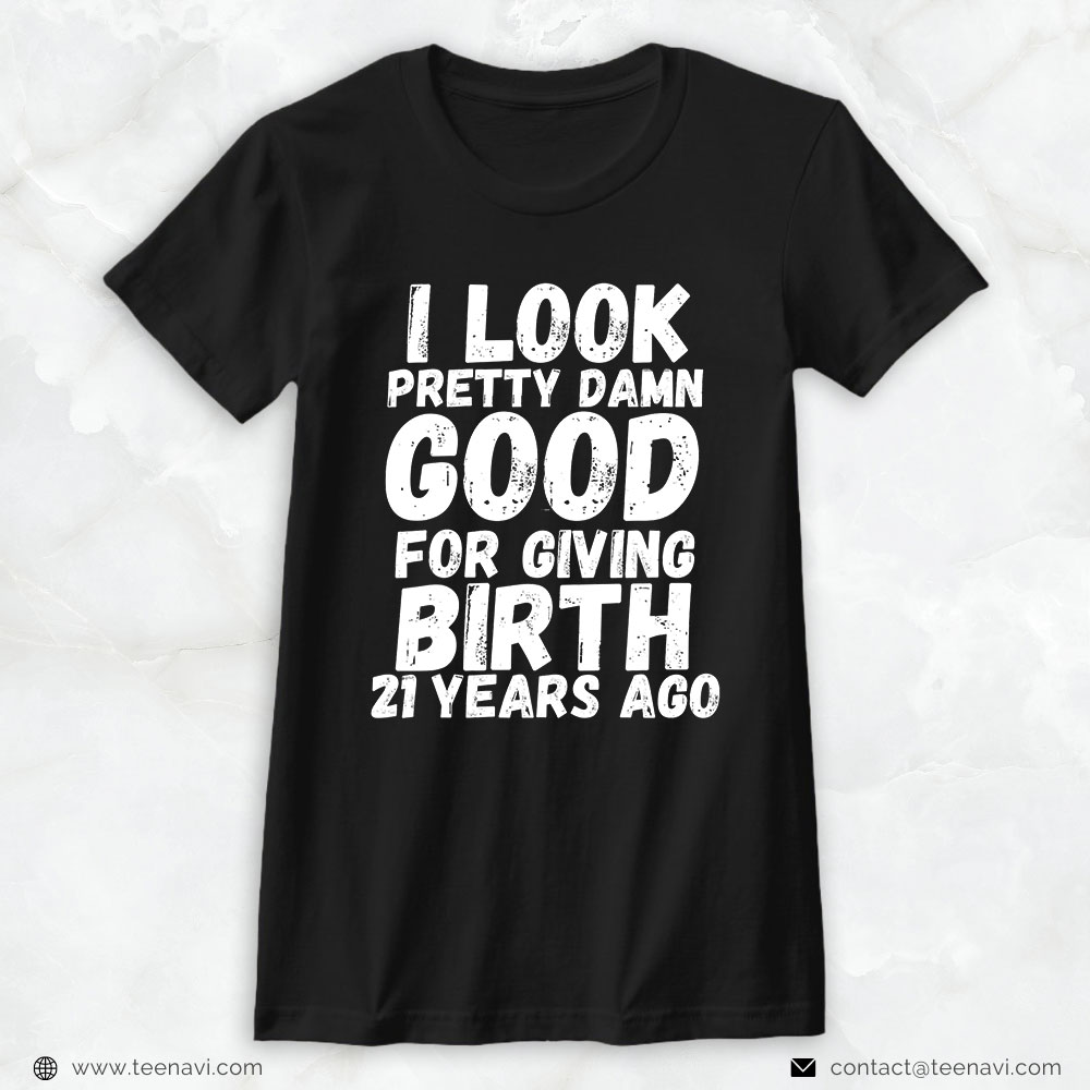 21st Birthday Shirt Mom Of 21 Year Old Son Daughter Birthday