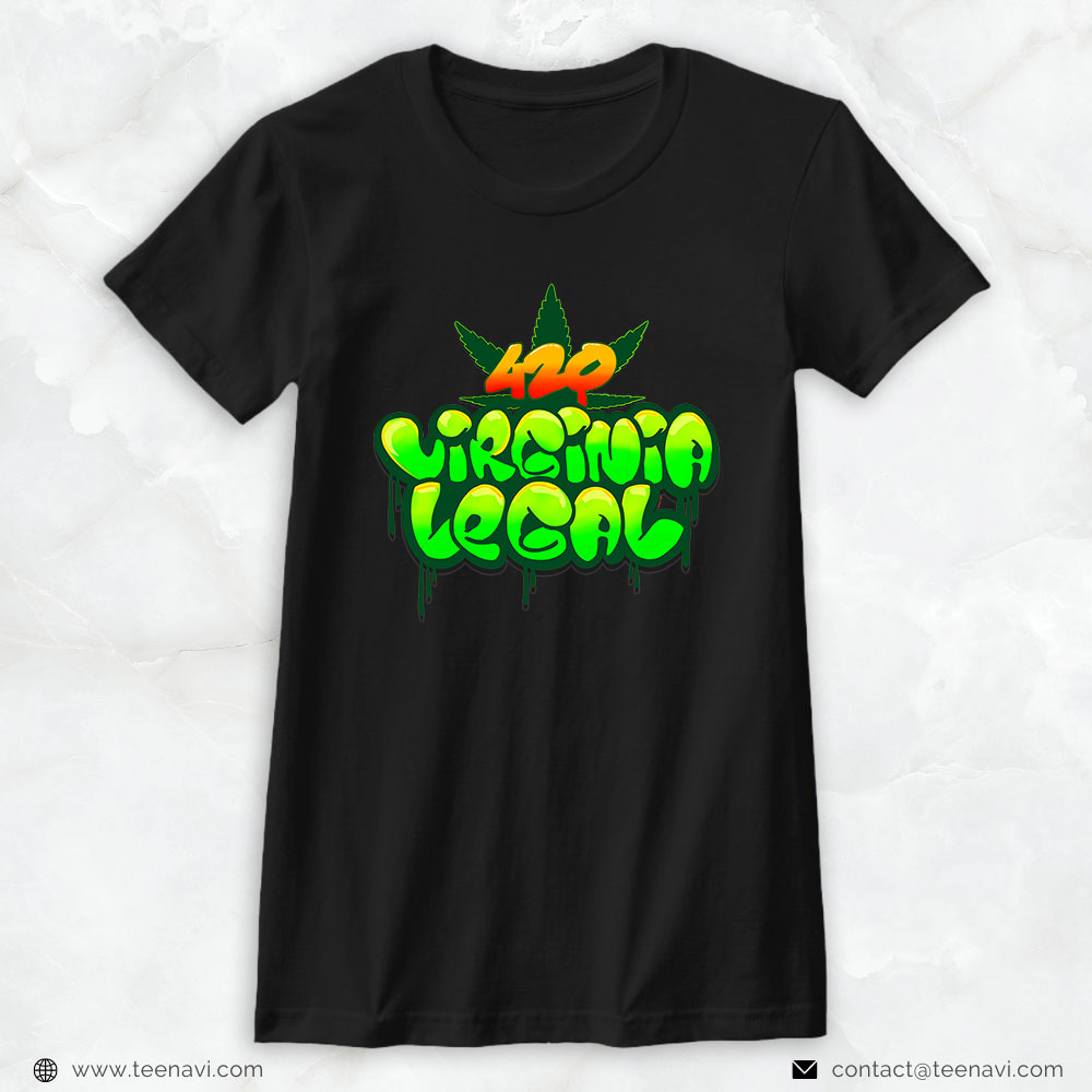 Marijuana Shirt, Graffiti-Style “virginia Legal” Cannabis Reform