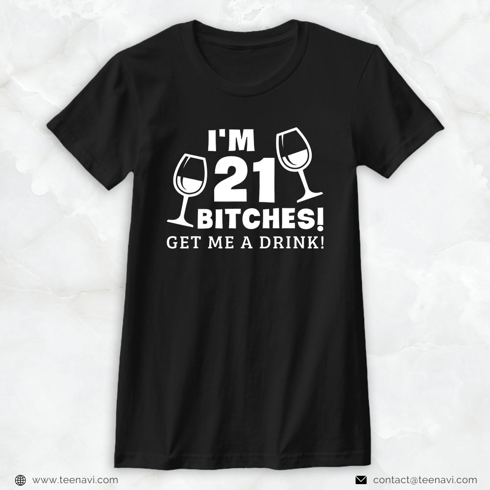 Funny 21st Birthday Shirt, Women Funny 21st Birthday Drinking Party Legal Drinker