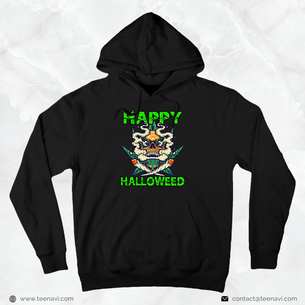Funny Weed Shirt, Happy Halloweed Weed Marijuana Stoner Pothead Halloween Day