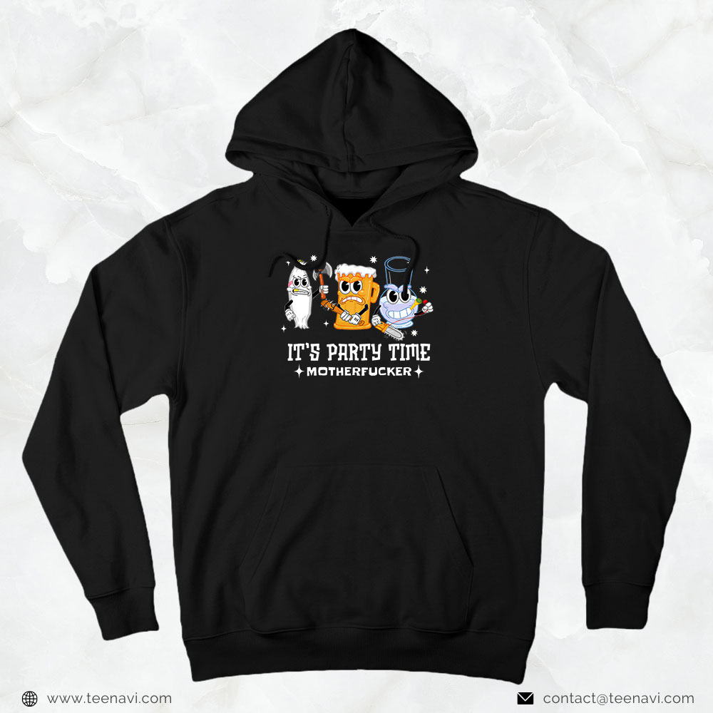 Funny Weed Shirt, It's Party Time - Beer Weed And Bong By Kalibud