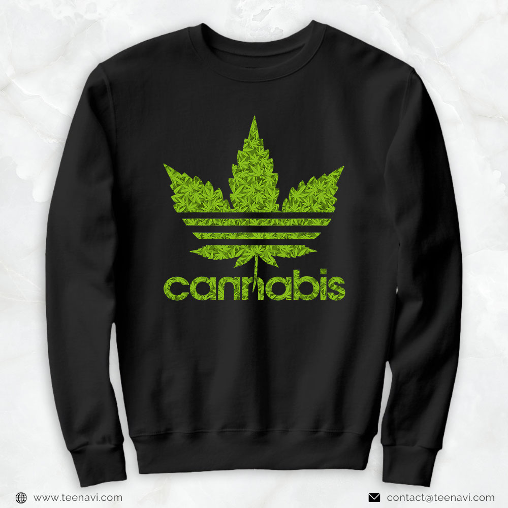 Funny Weed Shirt, Cannabis Leaf 420 Marijuana Stoner Weed Pothead Psychedelic