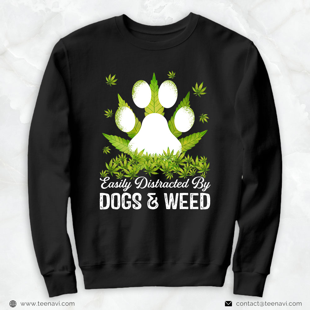 Funny Weed Shirt, Dogs Weed Puppy Dog Lover Cannabis Marijuana Leaf