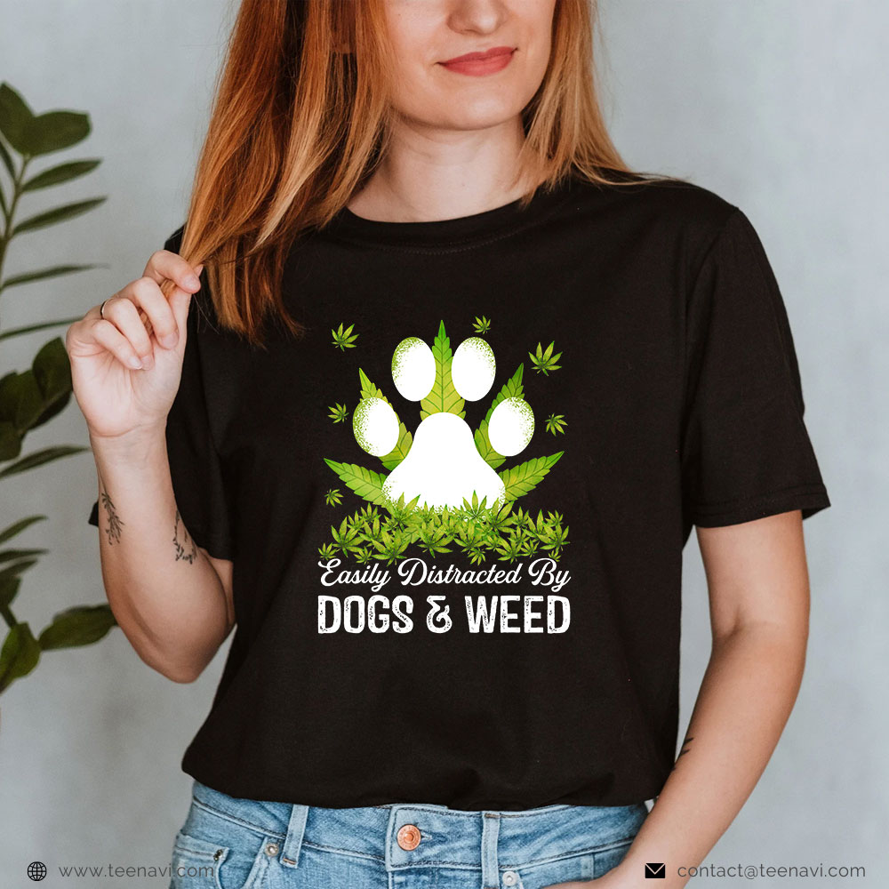 Funny Weed Shirt, Dogs Weed Puppy Dog Lover Cannabis Marijuana Leaf