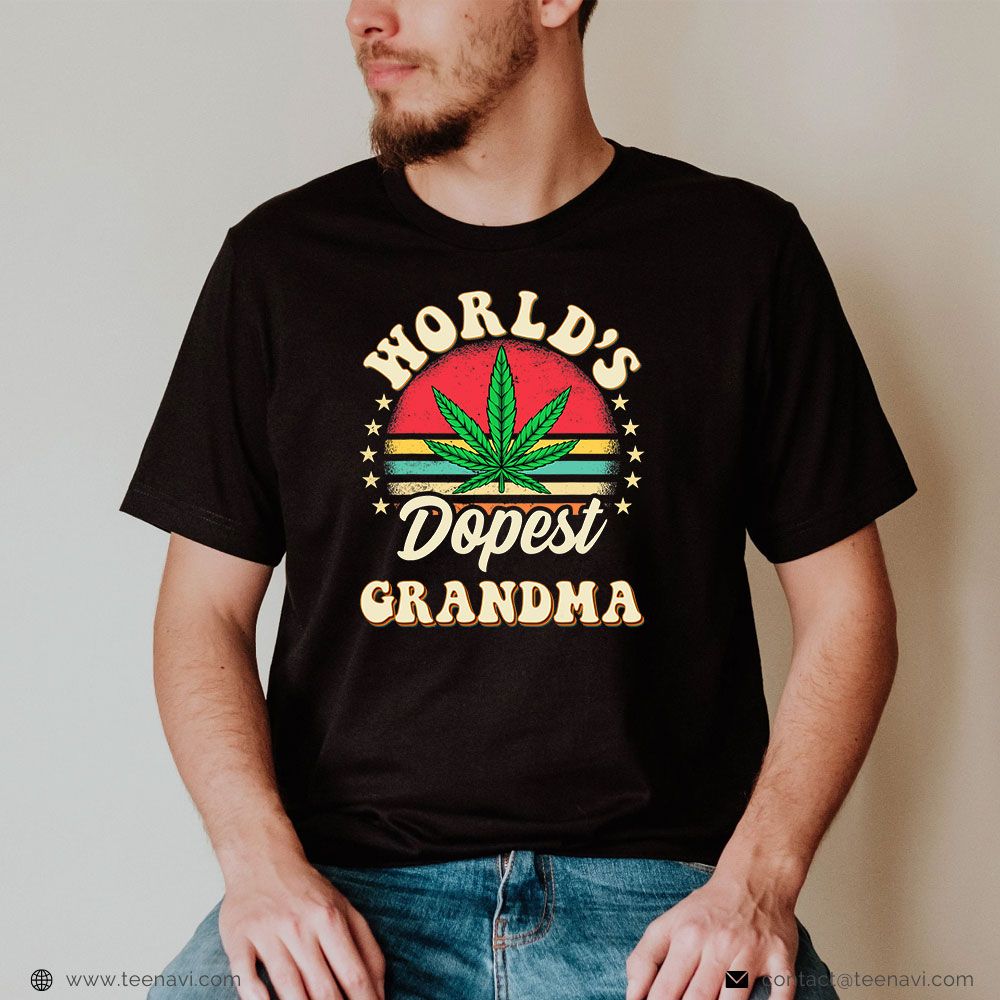 Weed Shirt, 420 Weed Pot Vintage Matching Worlds Dopest Grandma