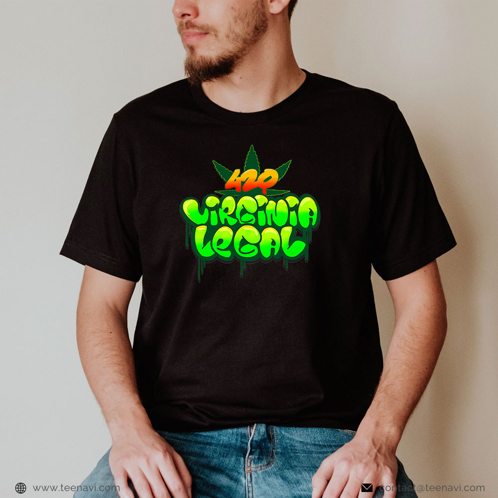 Marijuana Shirt, Graffiti-Style “virginia Legal” Cannabis Reform