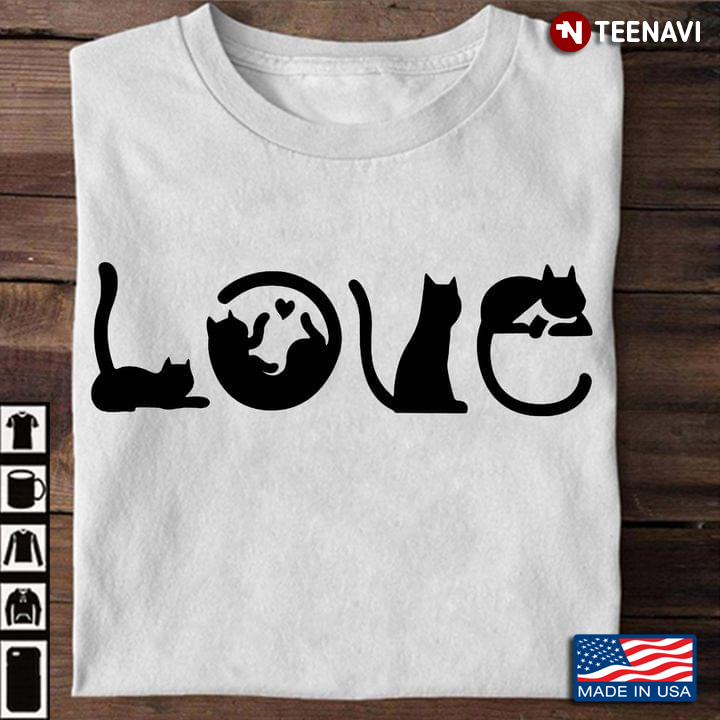 Cat Lover Shirt, Love Black Cats