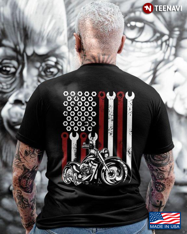 Motorcycle Shirt, Motorcycle American Flag