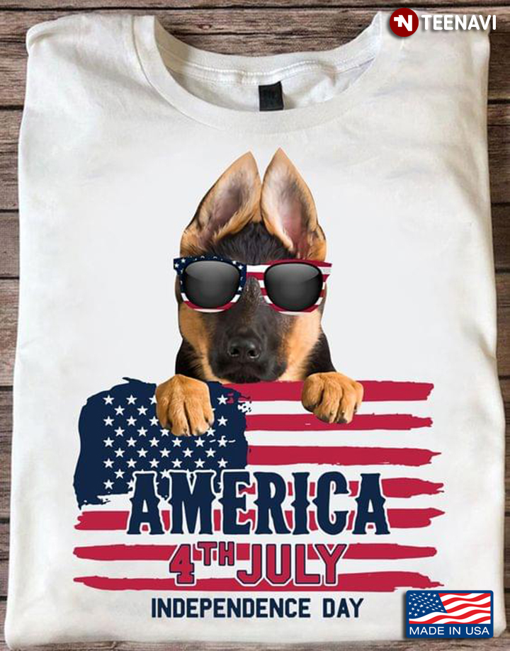 4th of July Shirt, German Shepherd America 4th July Independence Day