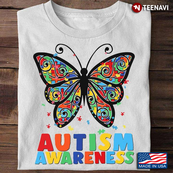 Butterfly Autism Shirt, Autism Awareness Butterfly