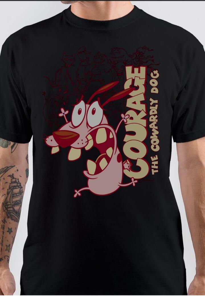 Courage the cowardly dog characters t-shirts