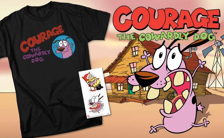 courage the cowardly dog characters t-shirt