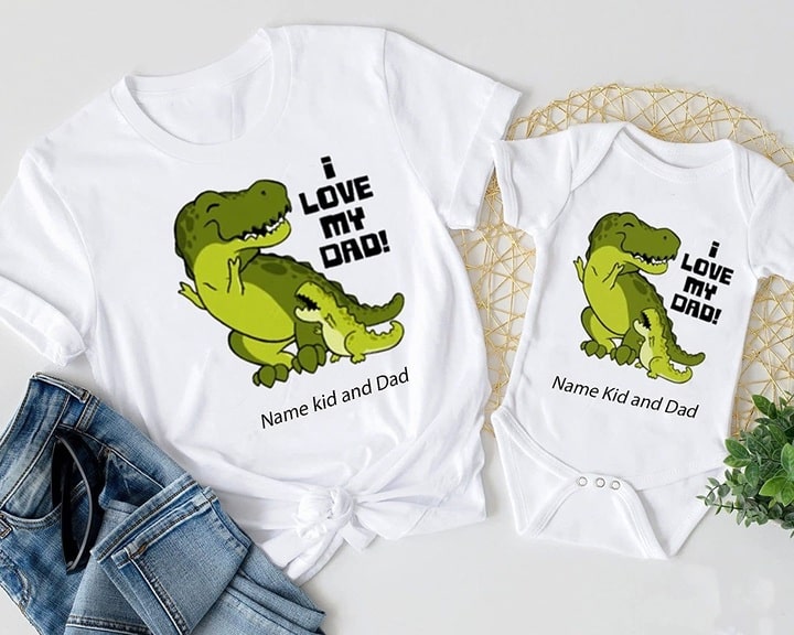 father's day matching t shirts cute