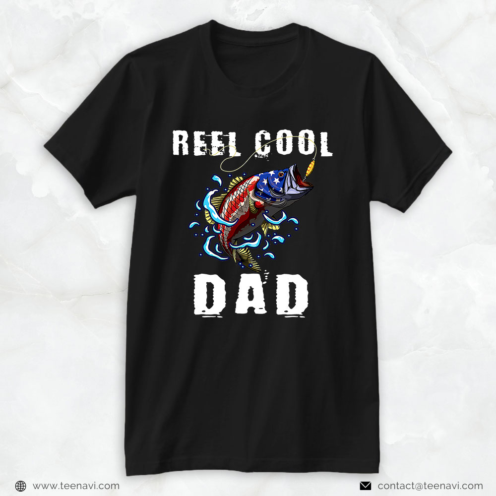 Cool Fishing Shirt, Bass Fishing Angler Reel Cool Dad Fisherman Fishing Lover