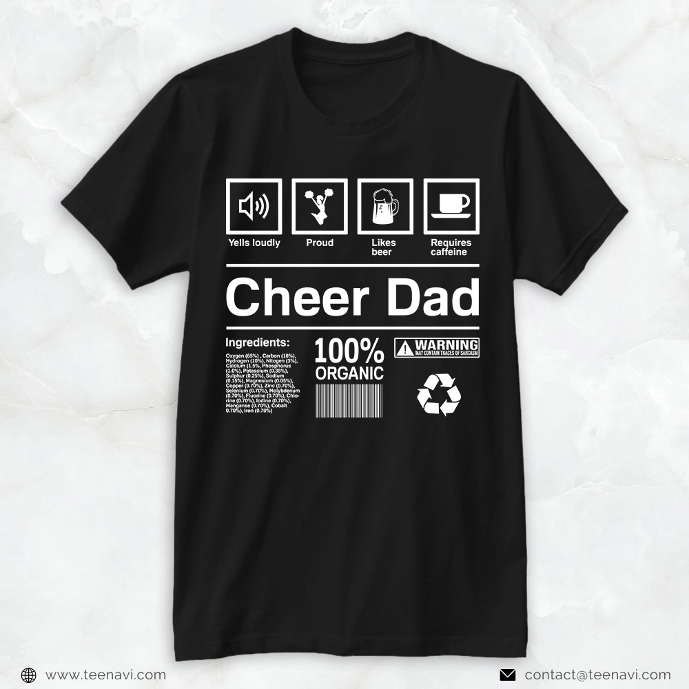 Cheer Dad Shirt, Cheer Dad 100 Organic