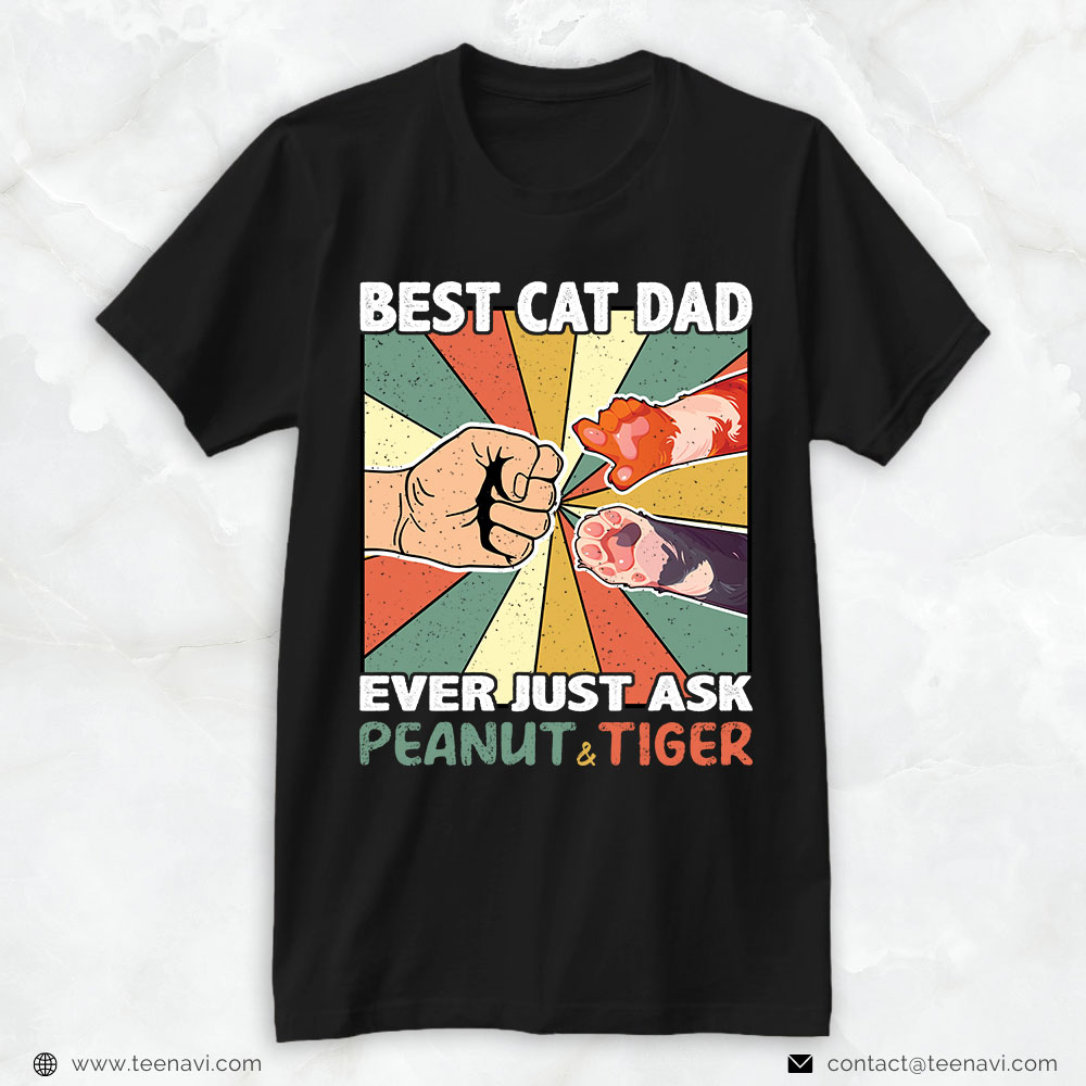 Cat Dad Shirt, Personalized Best Cat Dad Ever Just Ask