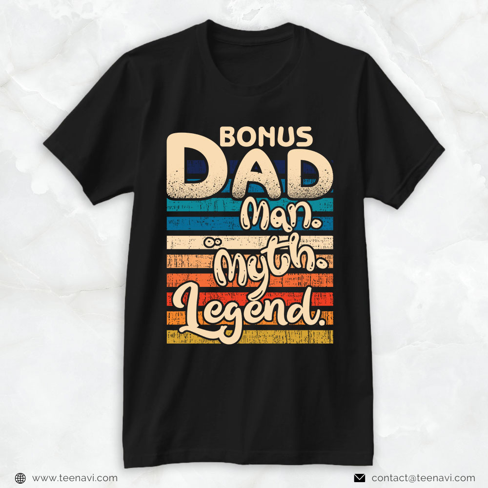 Step Dad Shirt, Vintage Bonus Dad Man Myth Legend