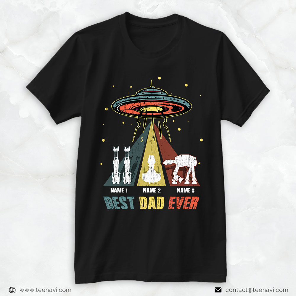 Personalized Dad Shirt, Best Dad Ever UFO
