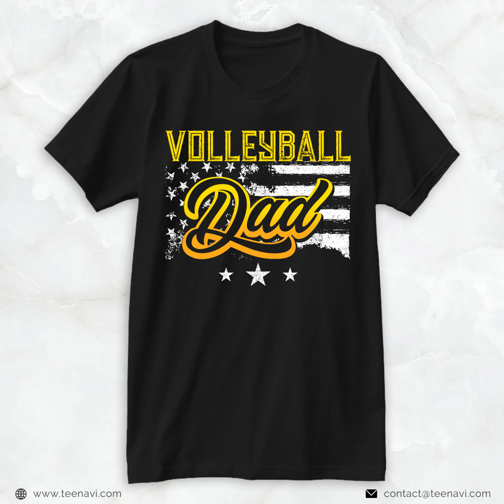Volleyball Dad Shirt, Volleyball Dad American Flag