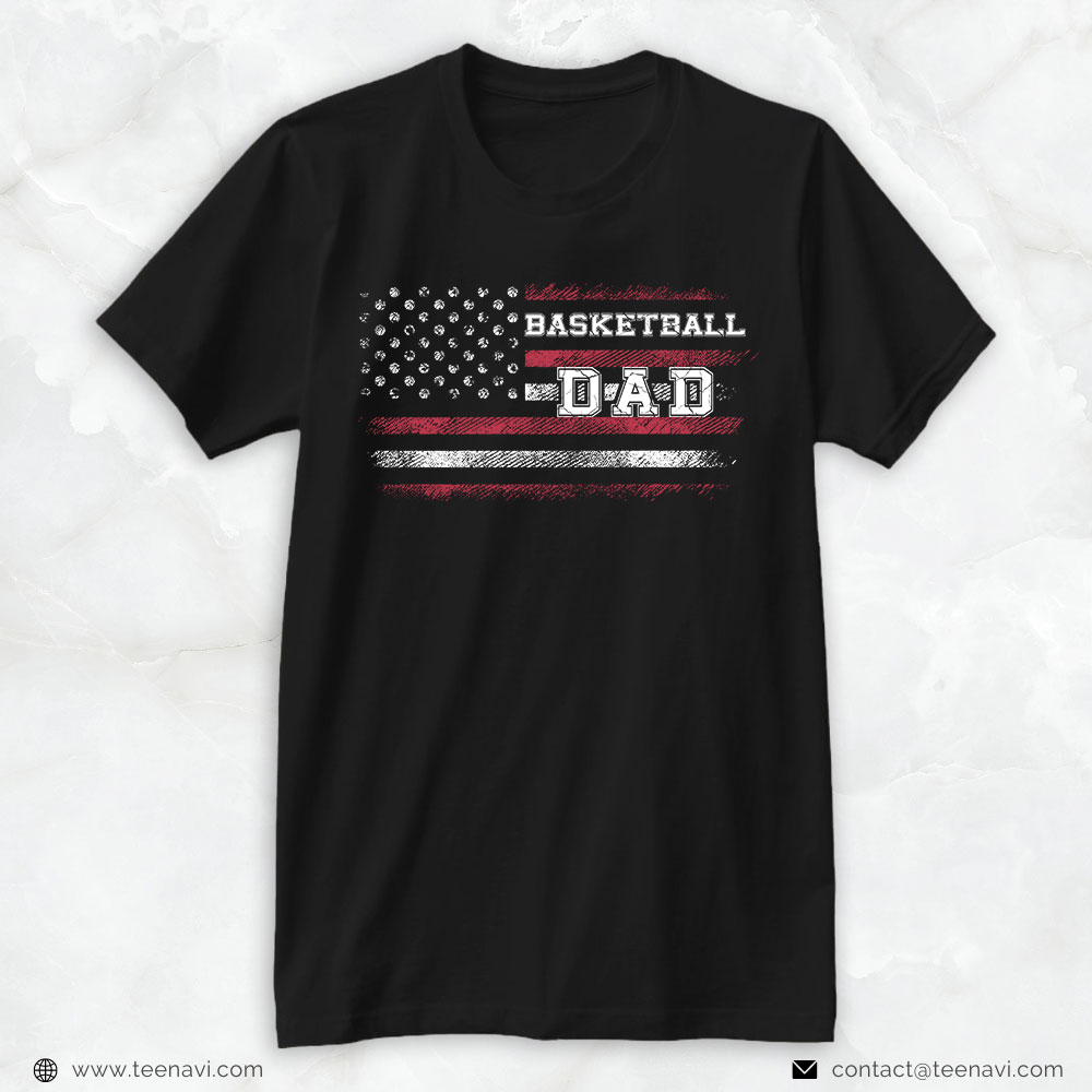 Basketball Dad Shirt, Basketball Dad American Flag