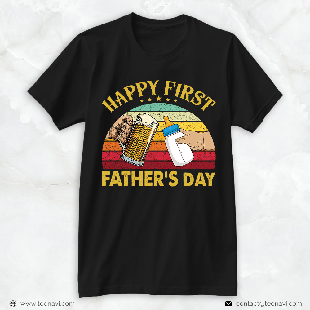 Beer Dad Shirt, Vintage Happy First Father's Day